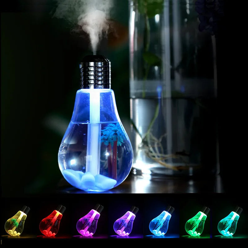 Aroma Breeze: Mini USB Humidifier & Night Light