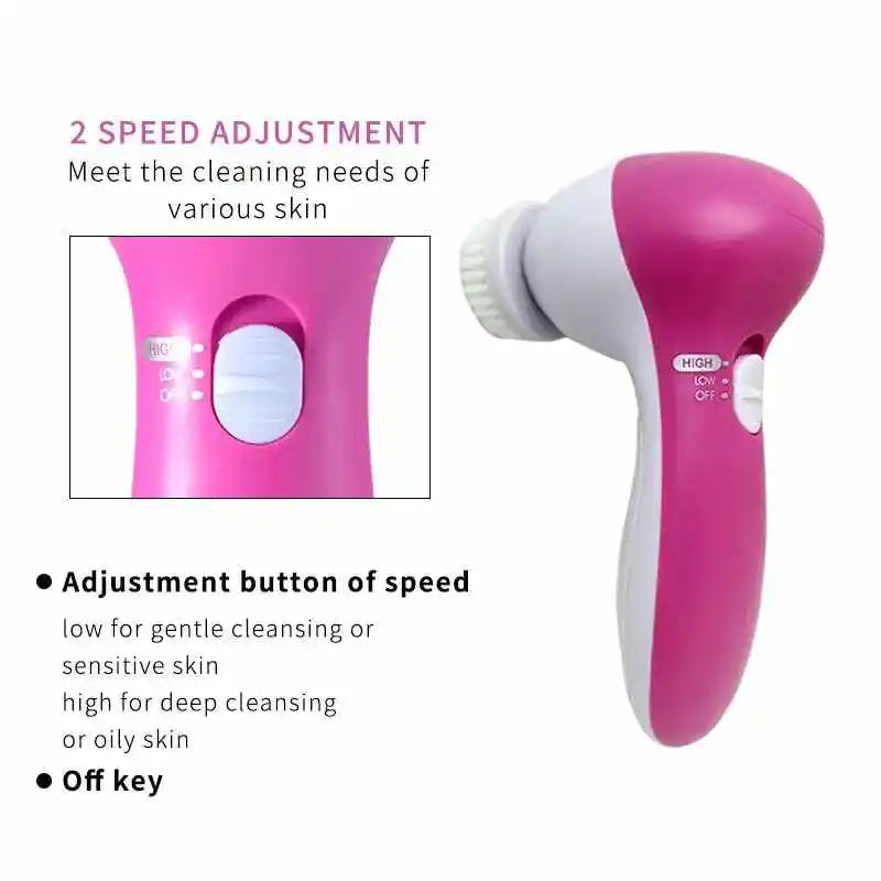 GlowUp 7-in-1 Electric Facial Cleansing Brush