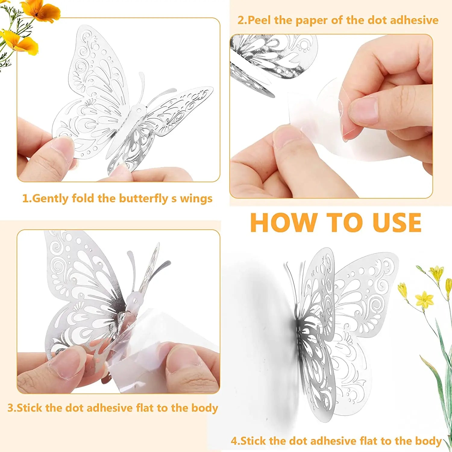3D Butterfly Wall Stickers