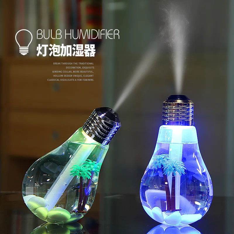 Aroma Breeze: Mini USB Humidifier & Night Light