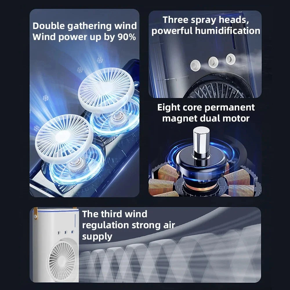 Cool & Refresh: Portable Tower Fan with Mist Humidifier
