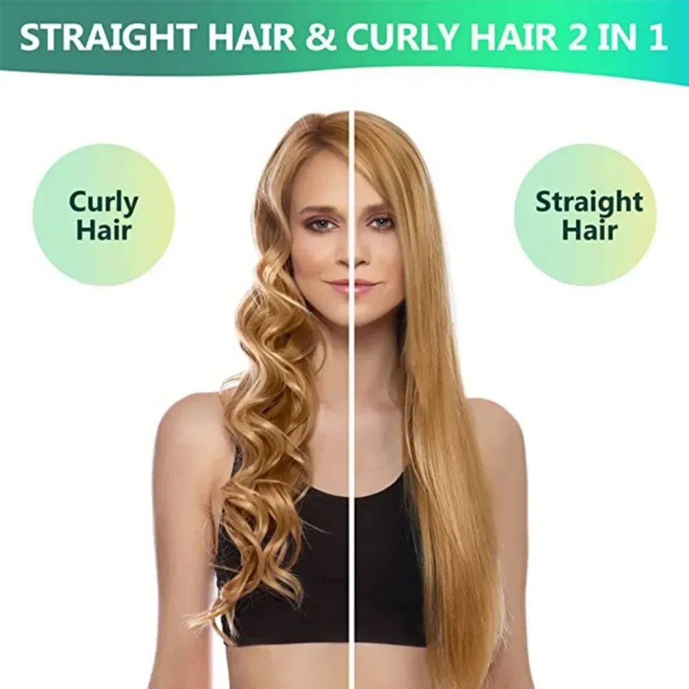 StyleGenie: 2-in-1 Electric Hair Straightener & Curling Brush